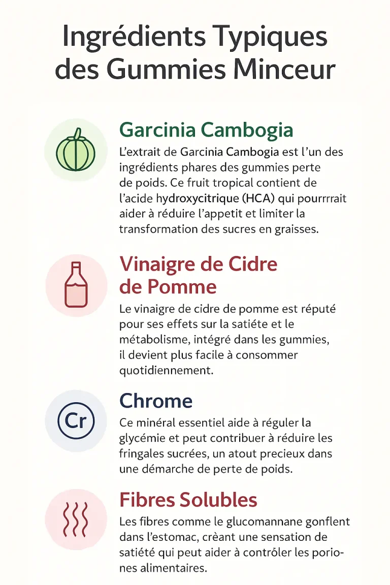 ingrédients gummies minceurs