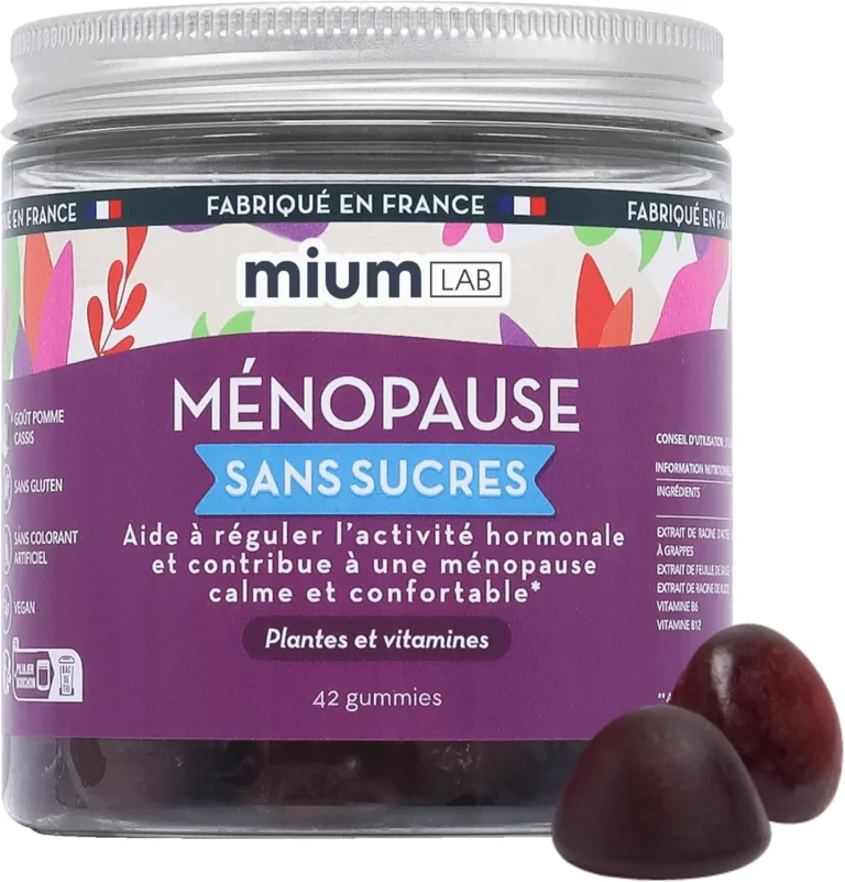 Mium Lab gummies ménopause sans sucre sauge actée à grappes