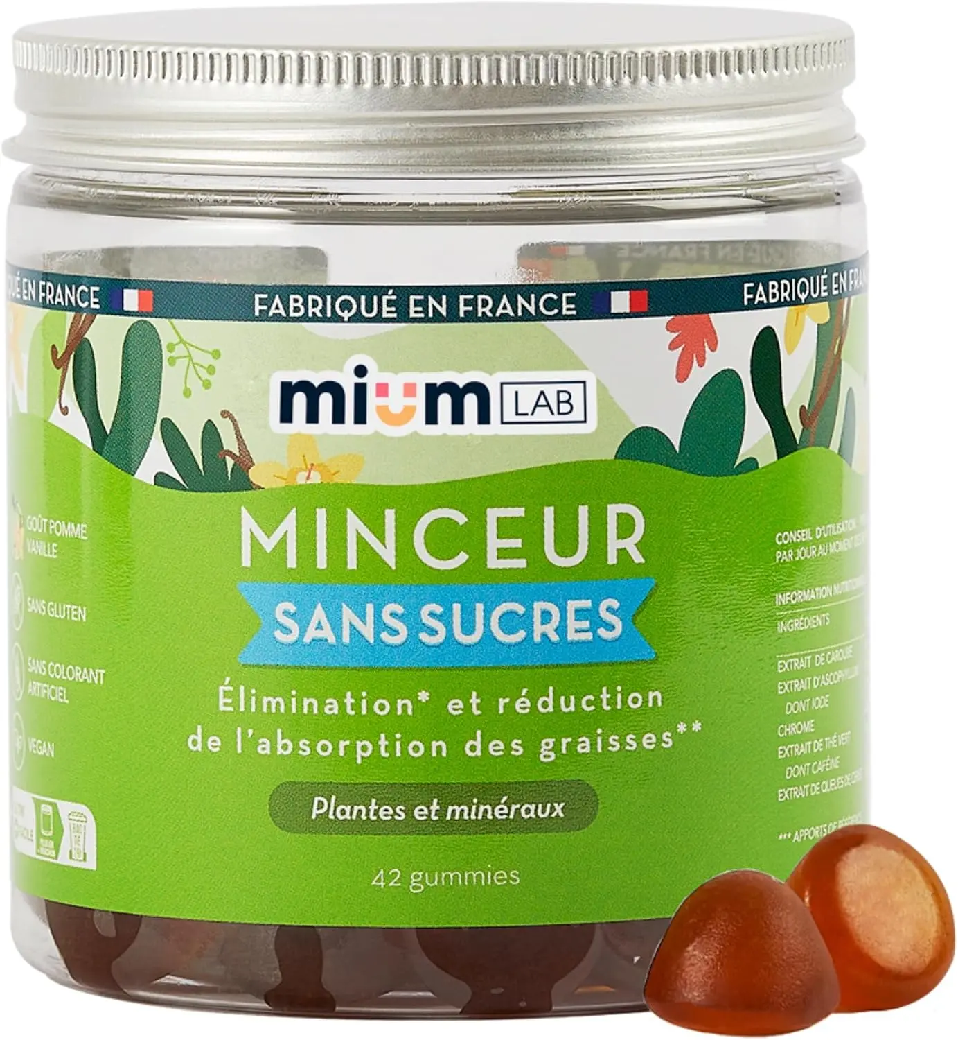 MIUM LAB Minceur gummies sans sucres fabriqué en France